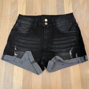 | NEW | Women's Black Jean Shorts High rise